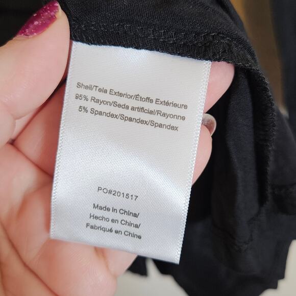 Modcloth Full Of Purpose Peplum Top Long Sleeve Black Women's Size Small Casual - Picture 9 of 10